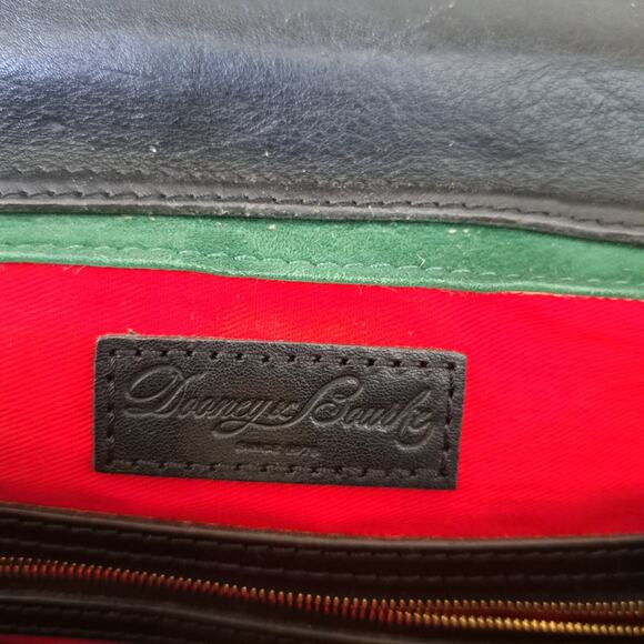 Dooney & Bourke Florentine Whipstitch Front  Pocket Satchel Bag Black  RARE - Picture 10 of 13